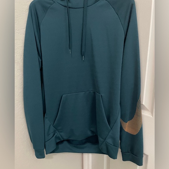 Nike Men’s Dri-Fit L/S Pullover Hoodie/Worn once-Sz M-Like New-Sleeve Swoosh - Picture 5 of 15